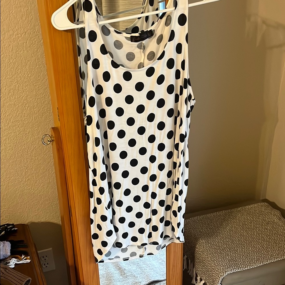 Polka Dot Sleeveless Top
